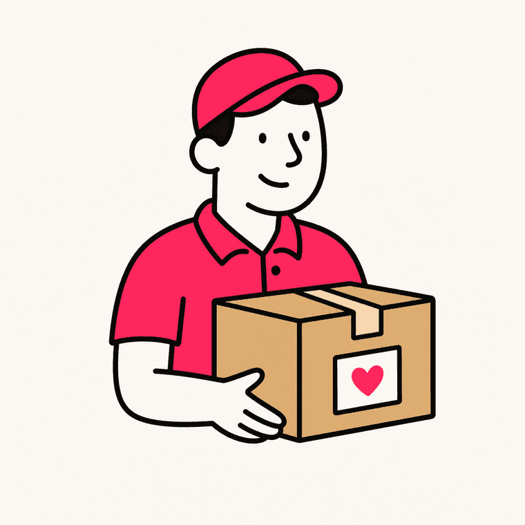 A card being delivered