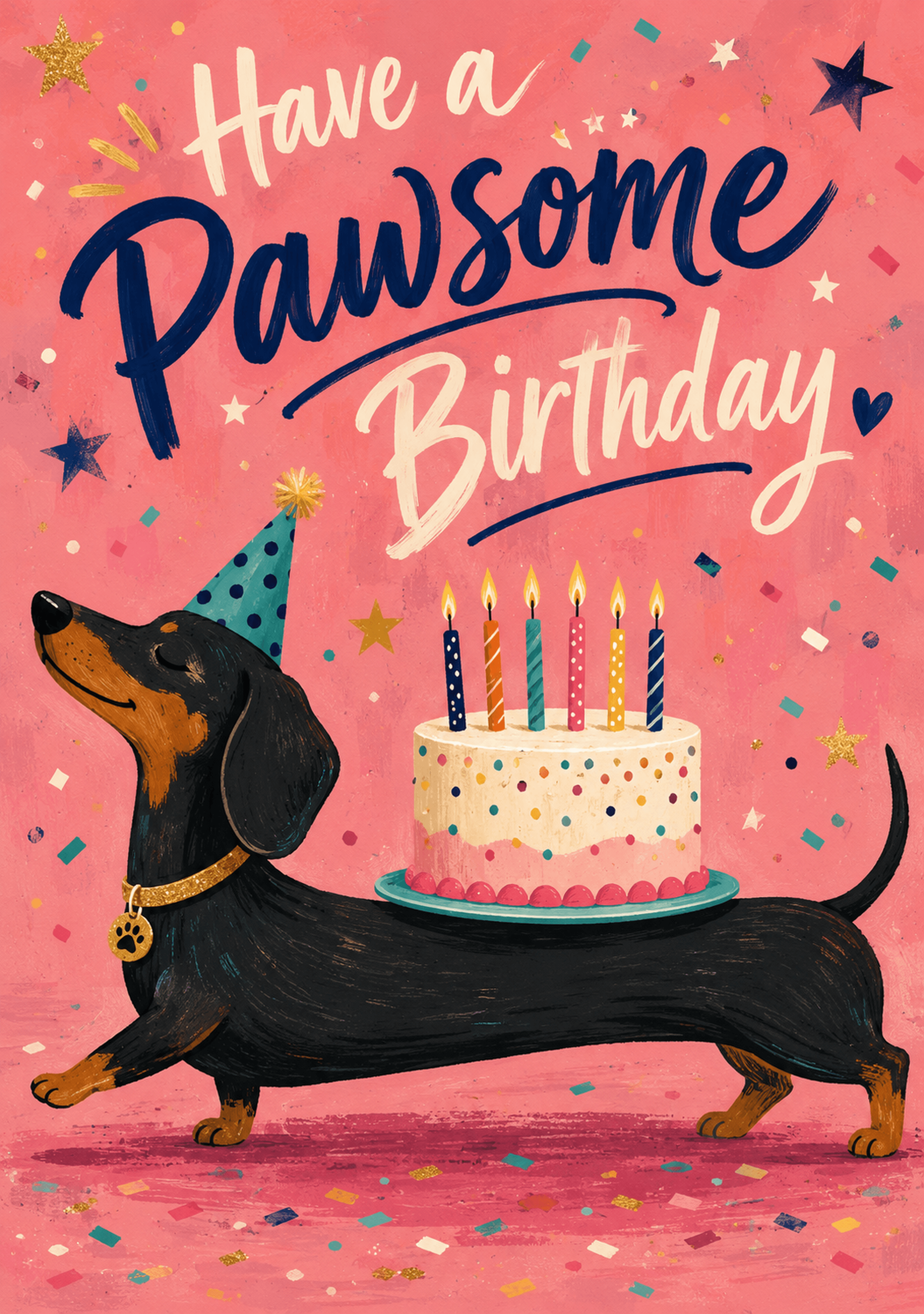 Dachshund Pawesome Cake